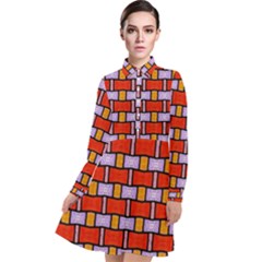 Long Sleeve Chiffon Shirt Dress 