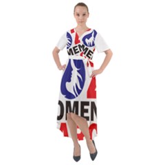 Front Wrap High Low Dress 
