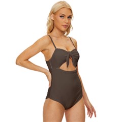 Knot Front One-Piece Swimsuit 