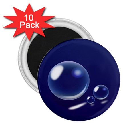 Bubbles 7 2.25  Button Magnet (10 pack) from Front