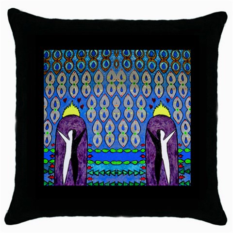 my cup of tea  Black Throw Pillow Case from Front