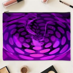 Abstract In Purple Cosmetic Bag (XXXL) from Front