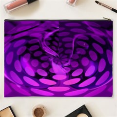 Abstract In Purple Cosmetic Bag (XXXL) from Back