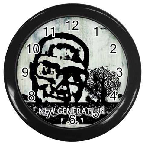 m.g firetested Wall Clock (Black) from Front