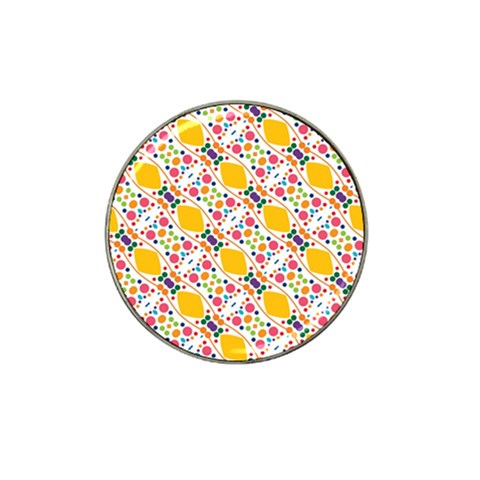 Dots and rhombus Hat Clip Ball Marker (4 pack) from Front