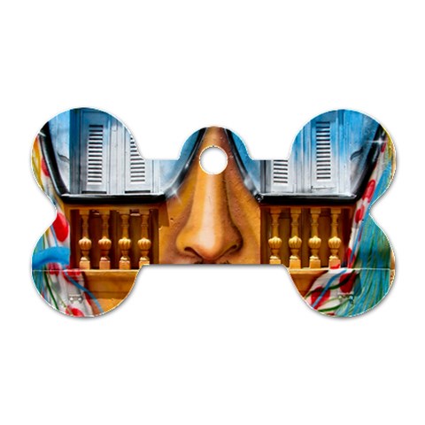 Graffiti Sunglass Art Dog Tag Bone (One Side) from Front