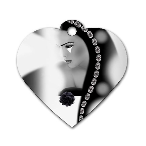 Silence Of Beauty Dog Tag Heart (One Side) from Front