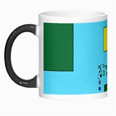 Squares on a blue background            Morph Mug from Left