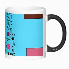 Squares on a blue background            Morph Mug from Right