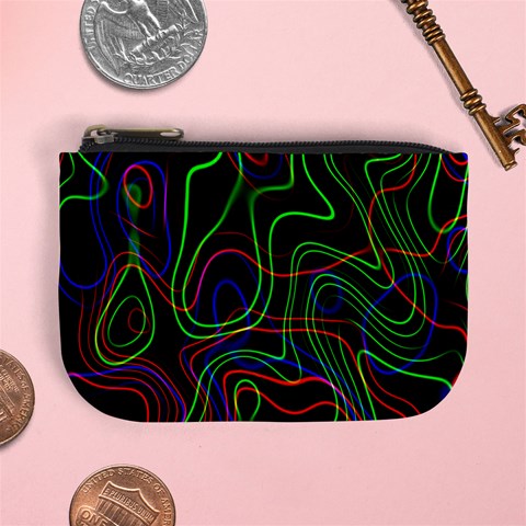 Neon waves                                 Mini Coin Purse from Front