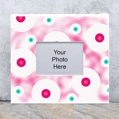 Wallpaper Pink White Wall Photo Frame 5  x 7  from Front