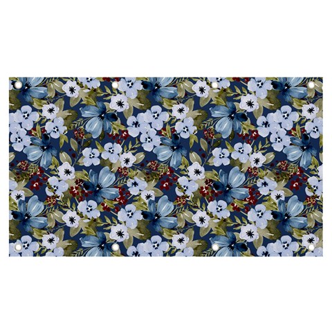 Blue Flowers 2 Banner and Sign 7  x 4  from Front