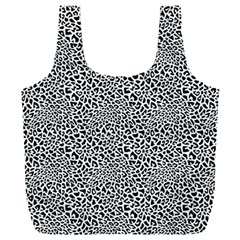 Black White Leopard Full Print Recycle Bag (XXL) from Back
