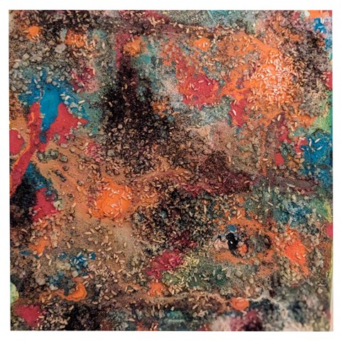 abstraction 22 Wooden Puzzle Square from Front